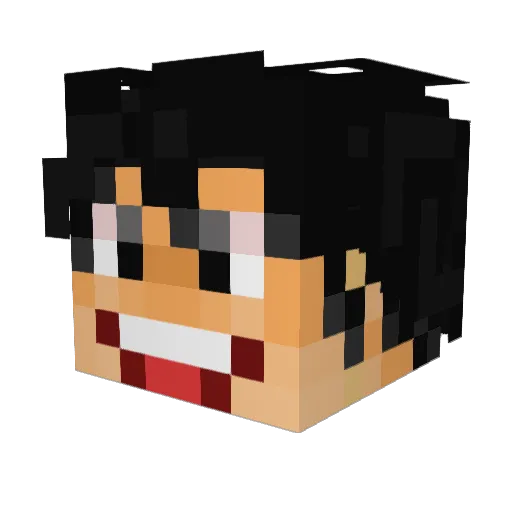 Robxa Minecraft avatar head, 3D render