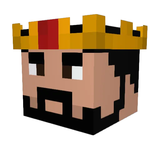 Roby2 Minecraft avatar head, 3D render
