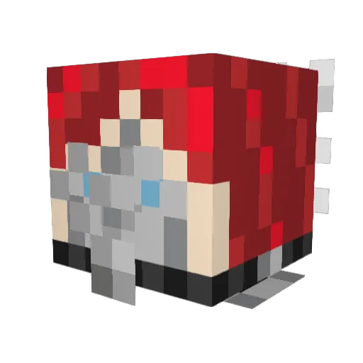 RobyGeros Minecraft avatar head, 3D render