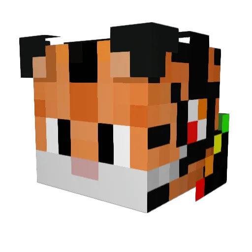RobyWin Minecraft avatar head, 3D render