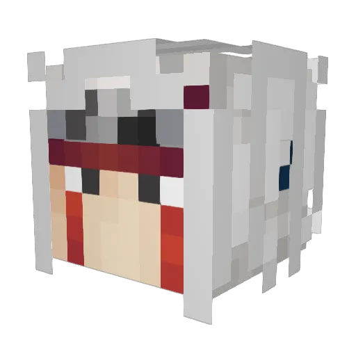 Robzub Minecraft avatar head, 3D render