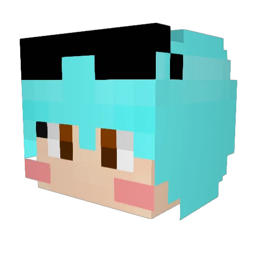 Roc_ky Minecraft avatar head, 3D render