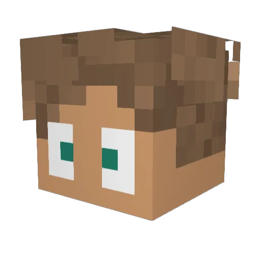 Roccc Minecraft avatar head, 3D render