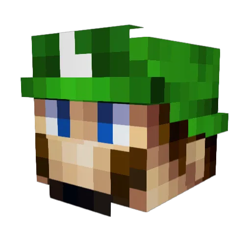 Rocco127 Minecraft avatar head, 3D render