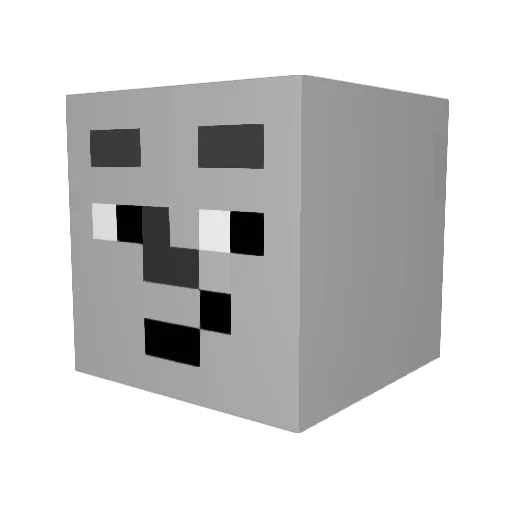 Rocco7745 Minecraft avatar head, 3D render