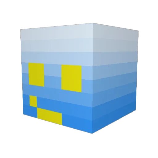 Roccobirb Minecraft avatar head, 3D render