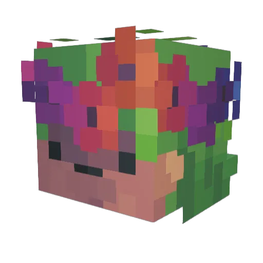Roceana Minecraft avatar head, 3D render