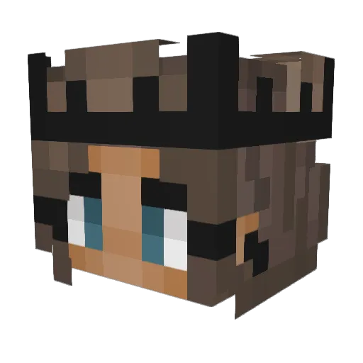 Rocella10 Minecraft avatar head, 3D render
