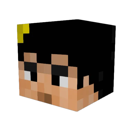 Rochanga77 Minecraft avatar head, 3D render