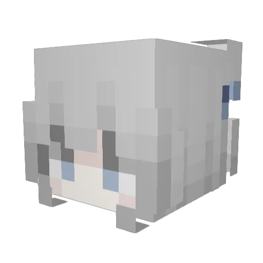 RocheAAA Minecraft avatar head, 3D render