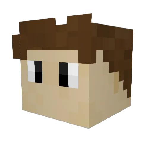 RochesterX Minecraft avatar head, 3D render