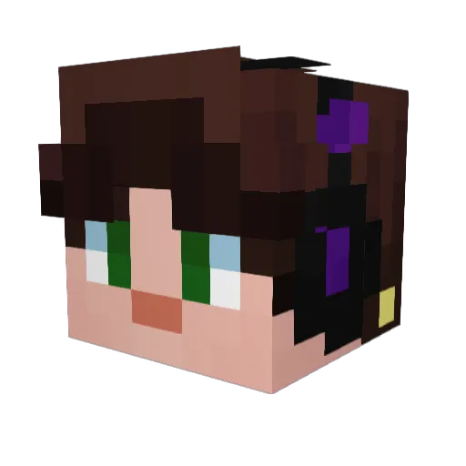 Rochlet Minecraft avatar head, 3D render