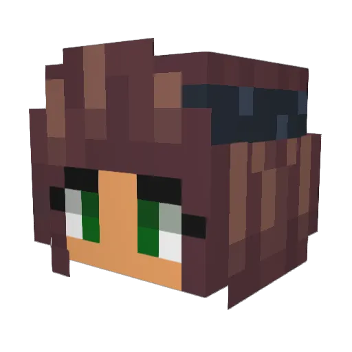 Rociogm27 Minecraft avatar head, 3D render