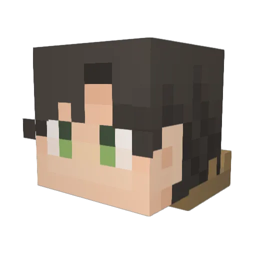 Rock868D Minecraft avatar head, 3D render