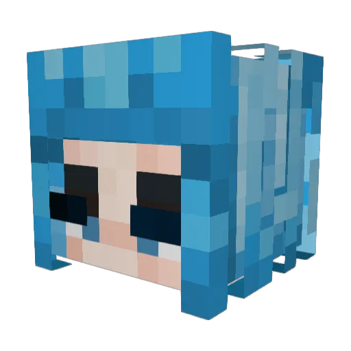 RockBeast35 Minecraft avatar head, 3D render