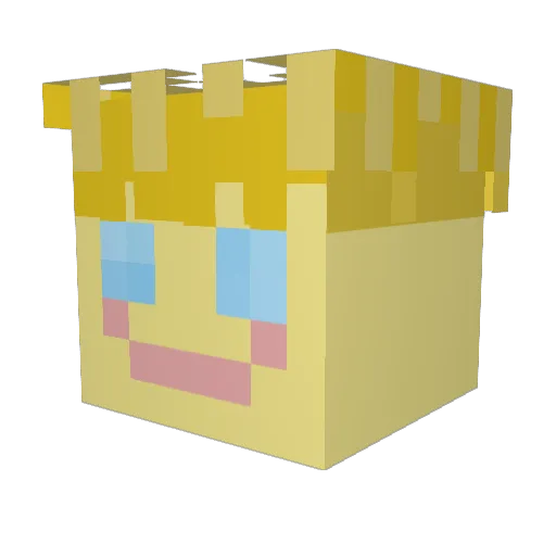 RockBuster105 Minecraft avatar head, 3D render