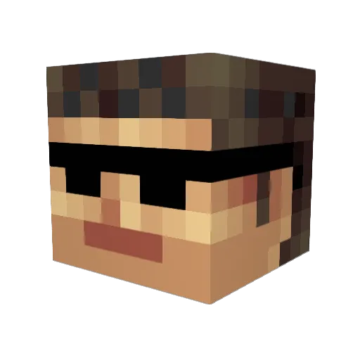RockDigger2 Minecraft avatar head, 3D render