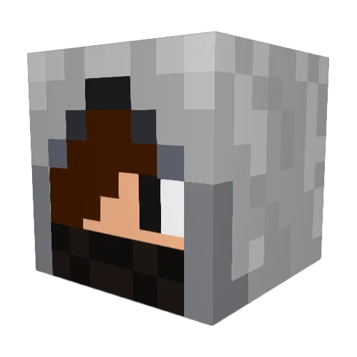 RockDog101 Minecraft avatar head, 3D render