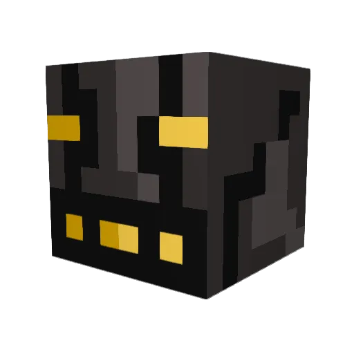 RockLace Minecraft avatar head, 3D render