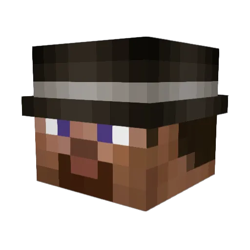 RockManJohnson Minecraft avatar head, 3D render