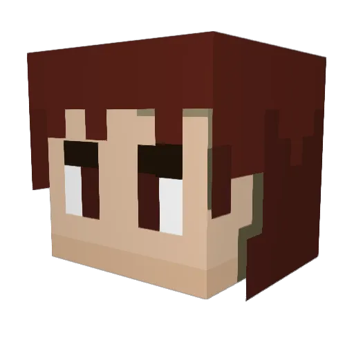 RockWills Minecraft avatar head, 3D render