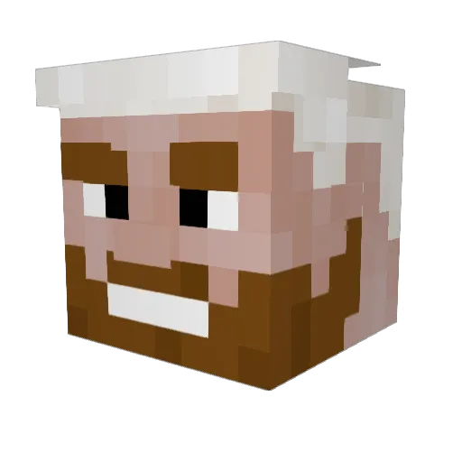 RockYan Minecraft avatar head, 3D render