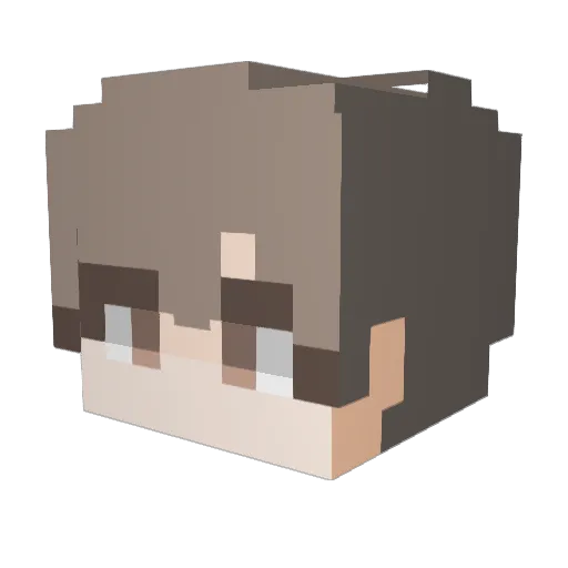 Rock_BD Minecraft avatar head, 3D render