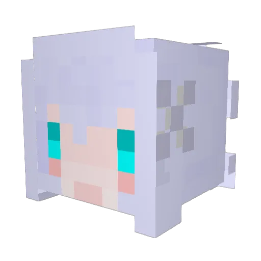 Rock_Color Minecraft avatar head, 3D render