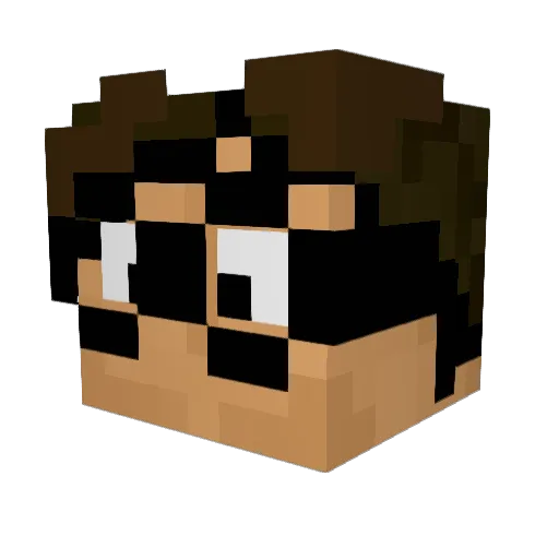 Rock_Crow Minecraft avatar head, 3D render