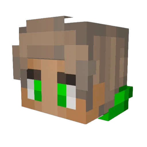 Rock_GG Minecraft avatar head, 3D render