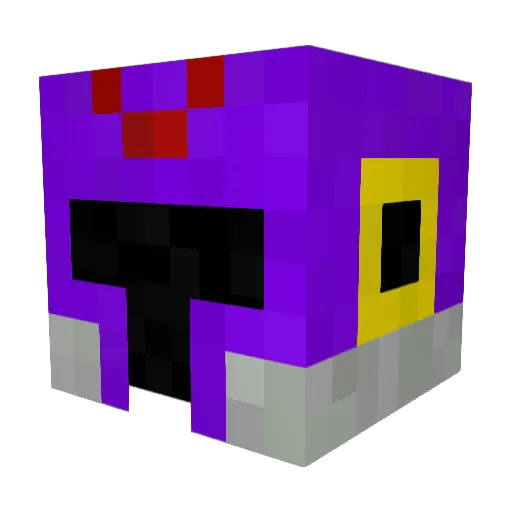 RockaF Minecraft avatar head, 3D render