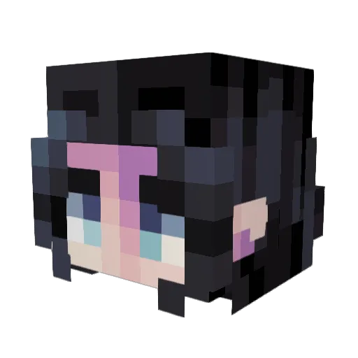 RockaRolla Minecraft avatar head, 3D render