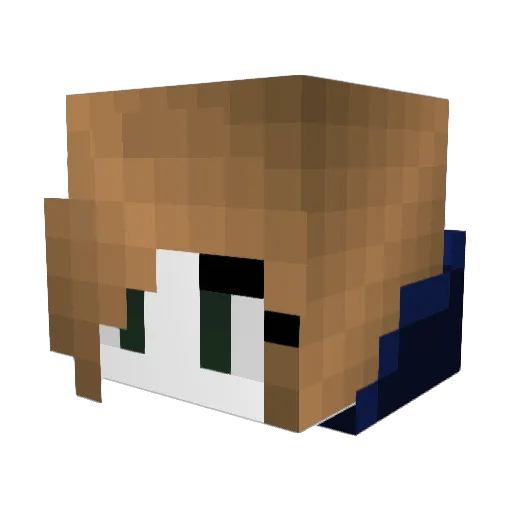 Rockamylix Minecraft avatar head, 3D render