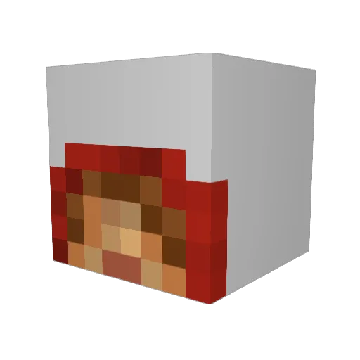 Rockbrow Minecraft avatar head, 3D render