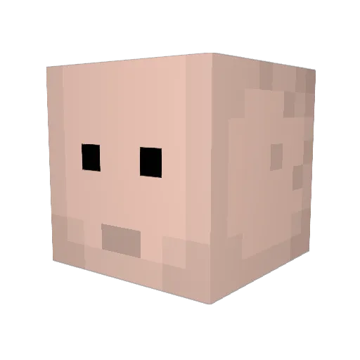 RockbustersXFM Minecraft avatar head, 3D render