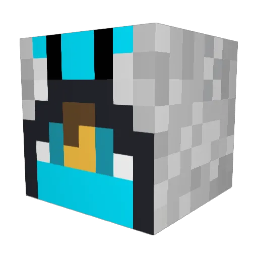 Rockcrusher11 Minecraft avatar head, 3D render