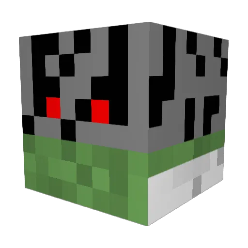 Rockdemon Minecraft avatar head, 3D render