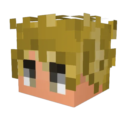 Rockdrum33 Minecraft avatar head, 3D render