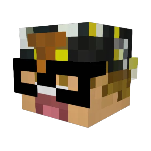 RockeKillingan Minecraft avatar head, 3D render