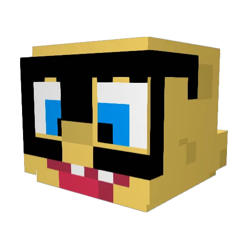 RockeLaunchedCat Minecraft avatar head, 3D render