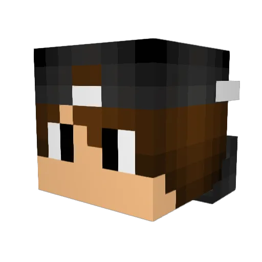 Rocked064 Minecraft avatar head, 3D render