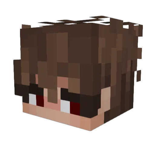 Rockedstonks Minecraft avatar head, 3D render