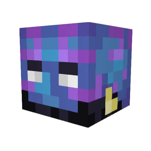 Rockekete Minecraft avatar head, 3D render