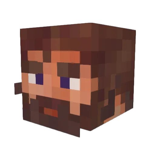 RockerA1 Minecraft avatar head, 3D render