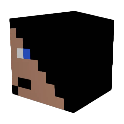 Rockerdude77 Minecraft avatar head, 3D render
