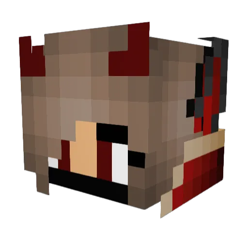 Rockergirl98 Minecraft avatar head, 3D render