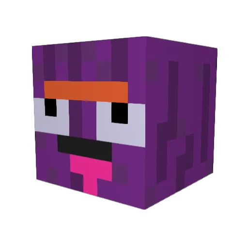 Rockerslove Minecraft avatar head, 3D render
