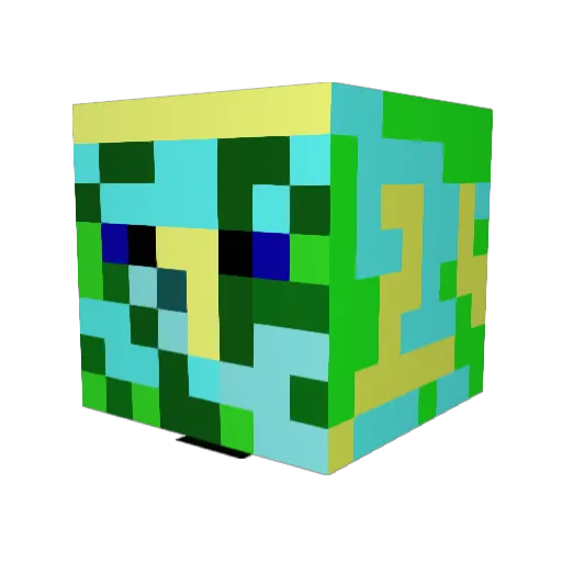 Rocket9993 Minecraft avatar head, 3D render