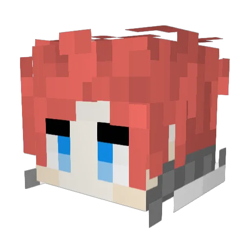 RocketFella Minecraft avatar head, 3D render