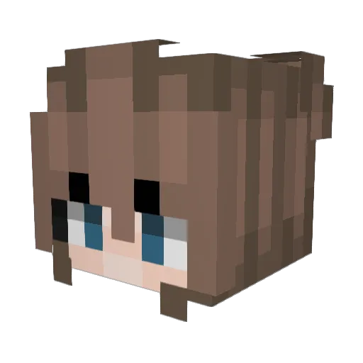 RocketGQ Minecraft avatar head, 3D render
